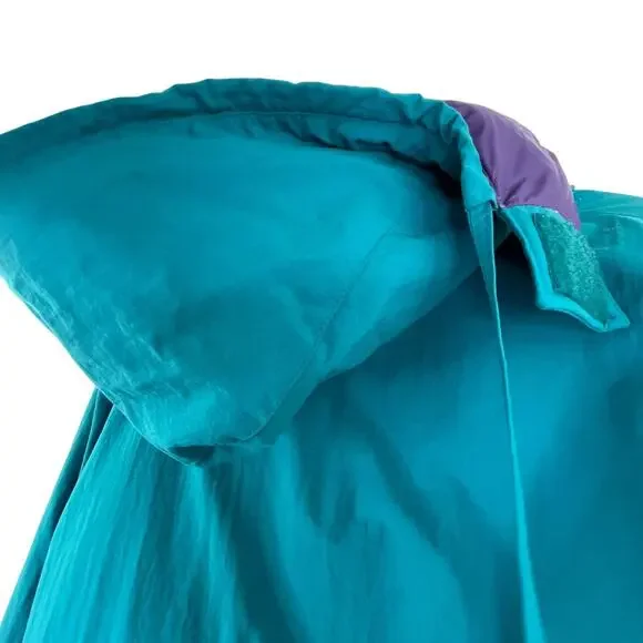 L.L.Bean Green Long Down Zip Up Jacket Coat Removeable Hoodie Vintage Women's XL - Picture 9 of 16